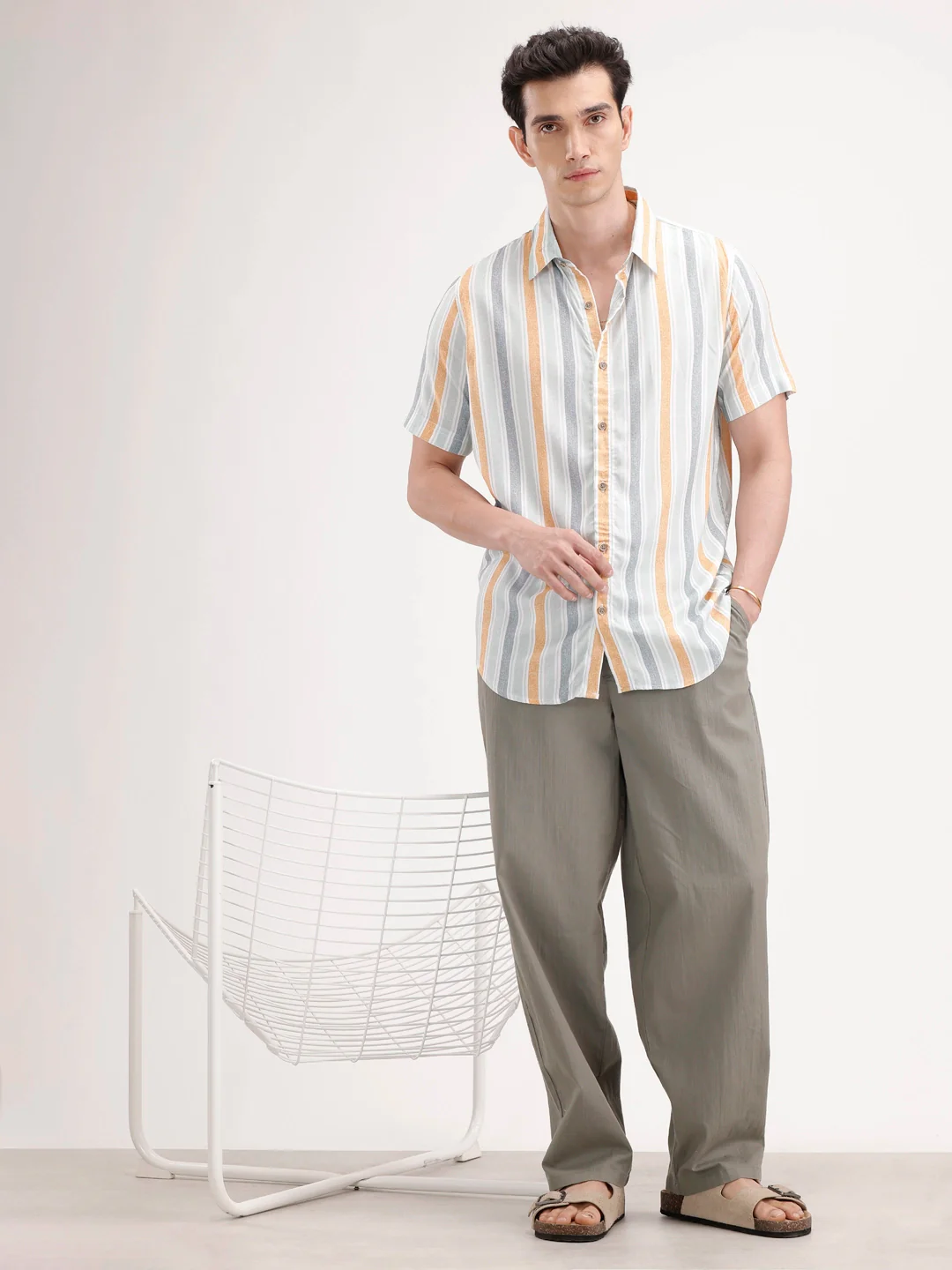 Slim Fit Striped Shirt | Multicolor - Image 2