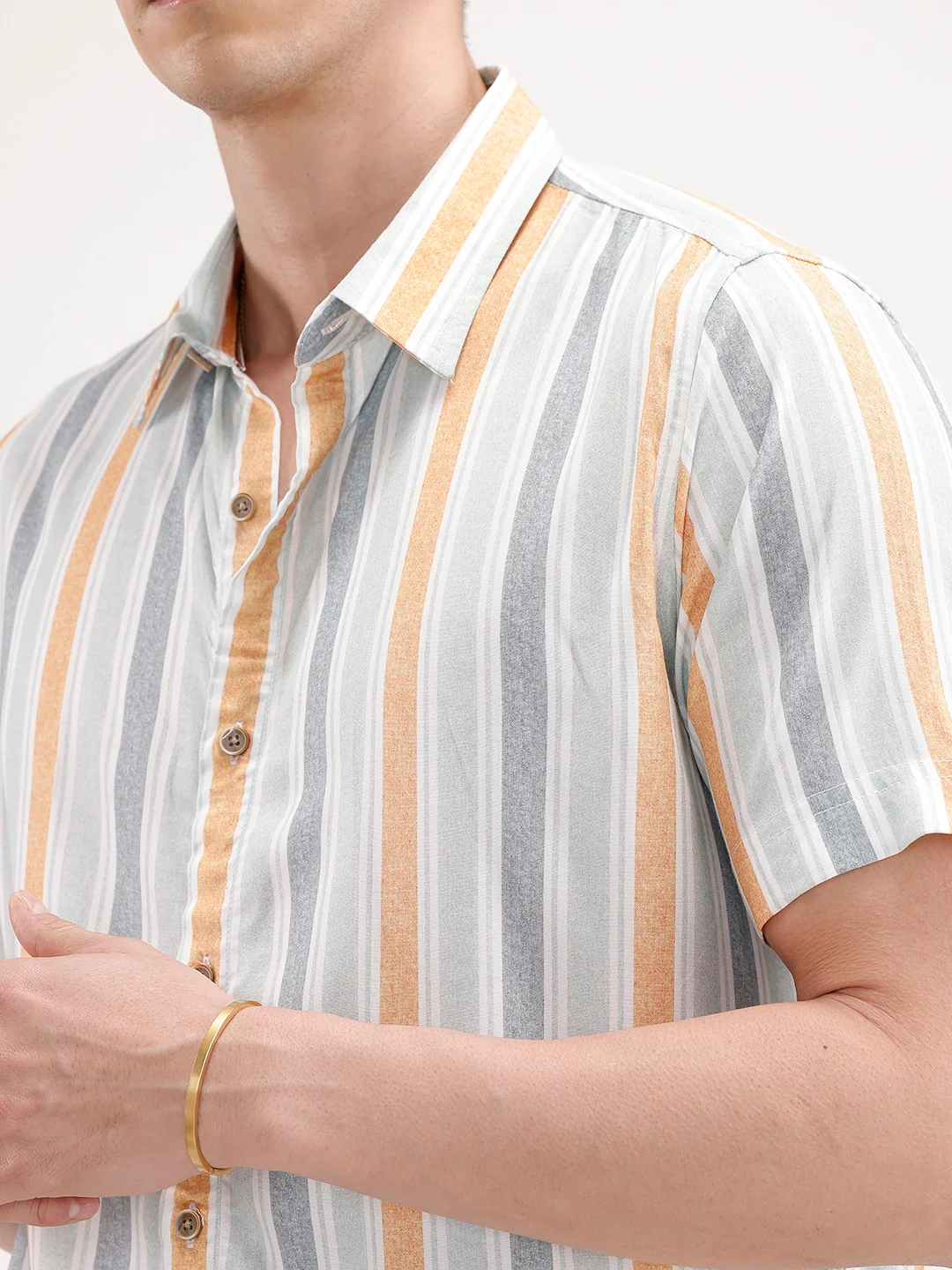 Slim Fit Striped Shirt | Multicolor - Image 5