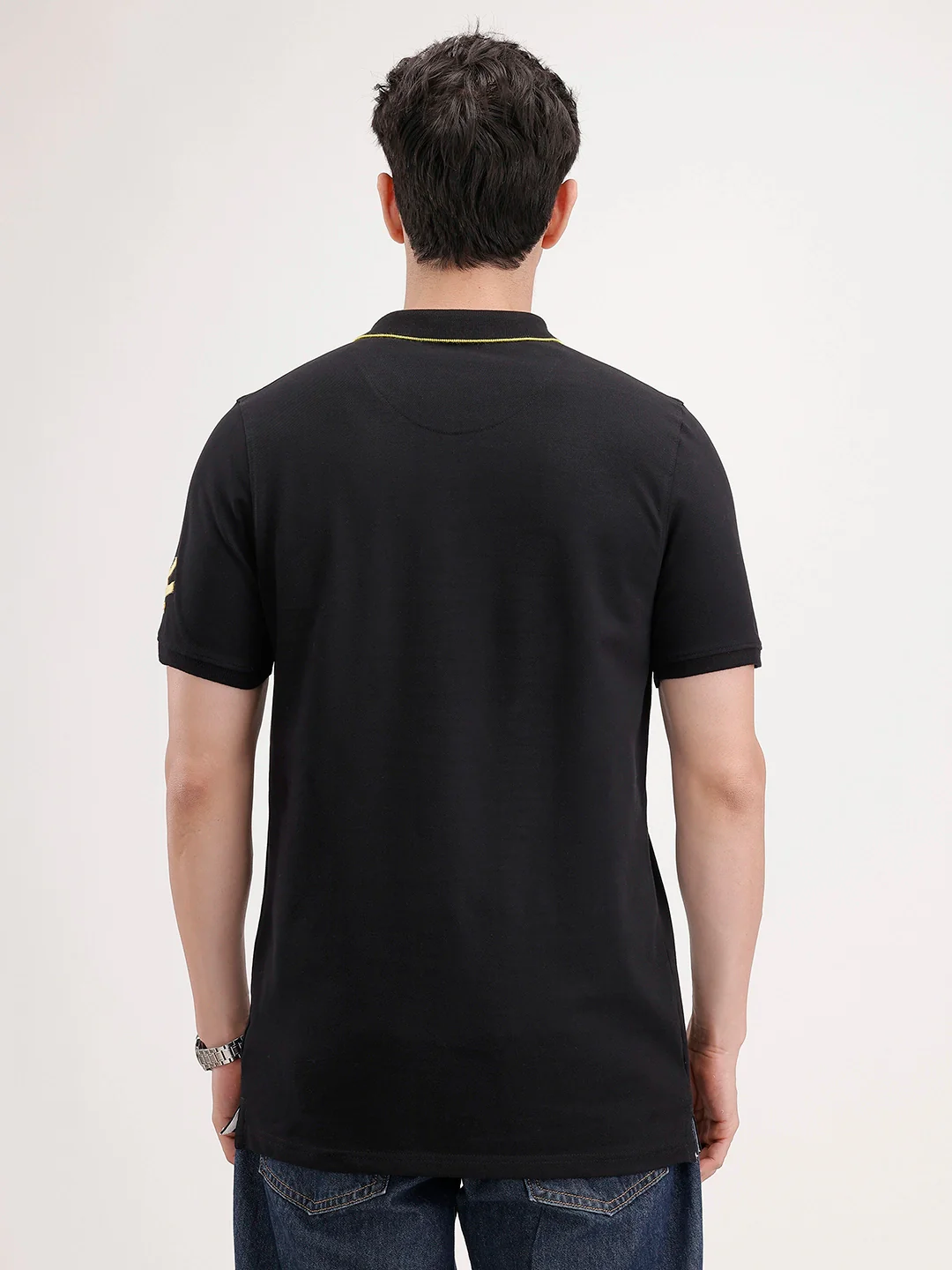 Slim Fit Tipping Collar Polo T-Shirt | Black - Image 3