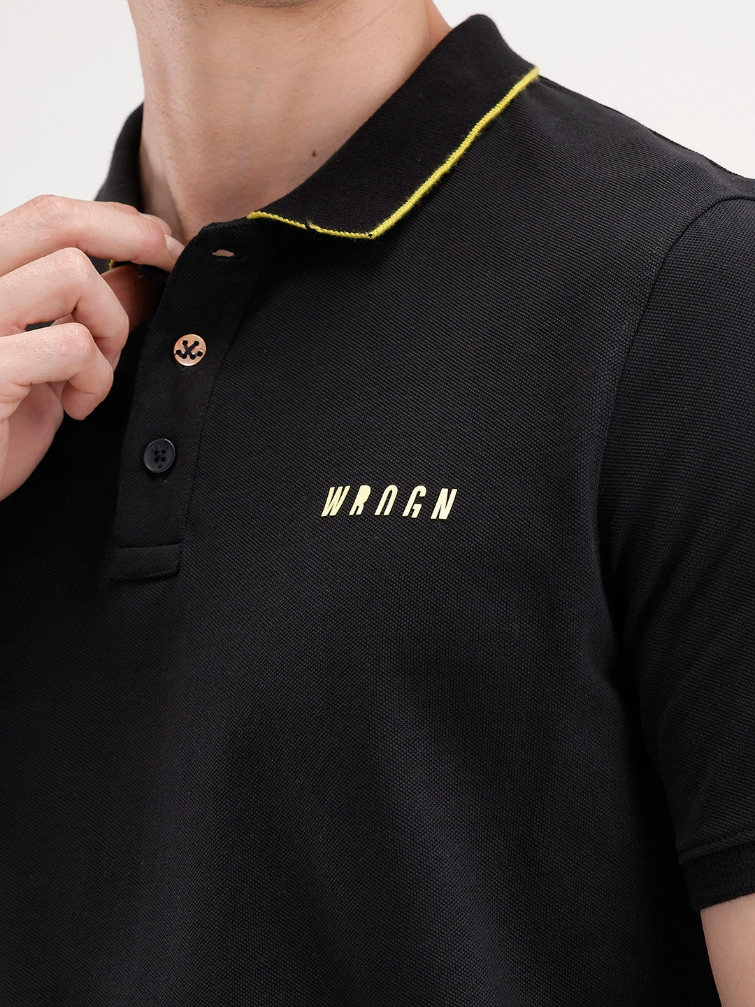 Slim Fit Tipping Collar Polo T-Shirt | Black - Image 5