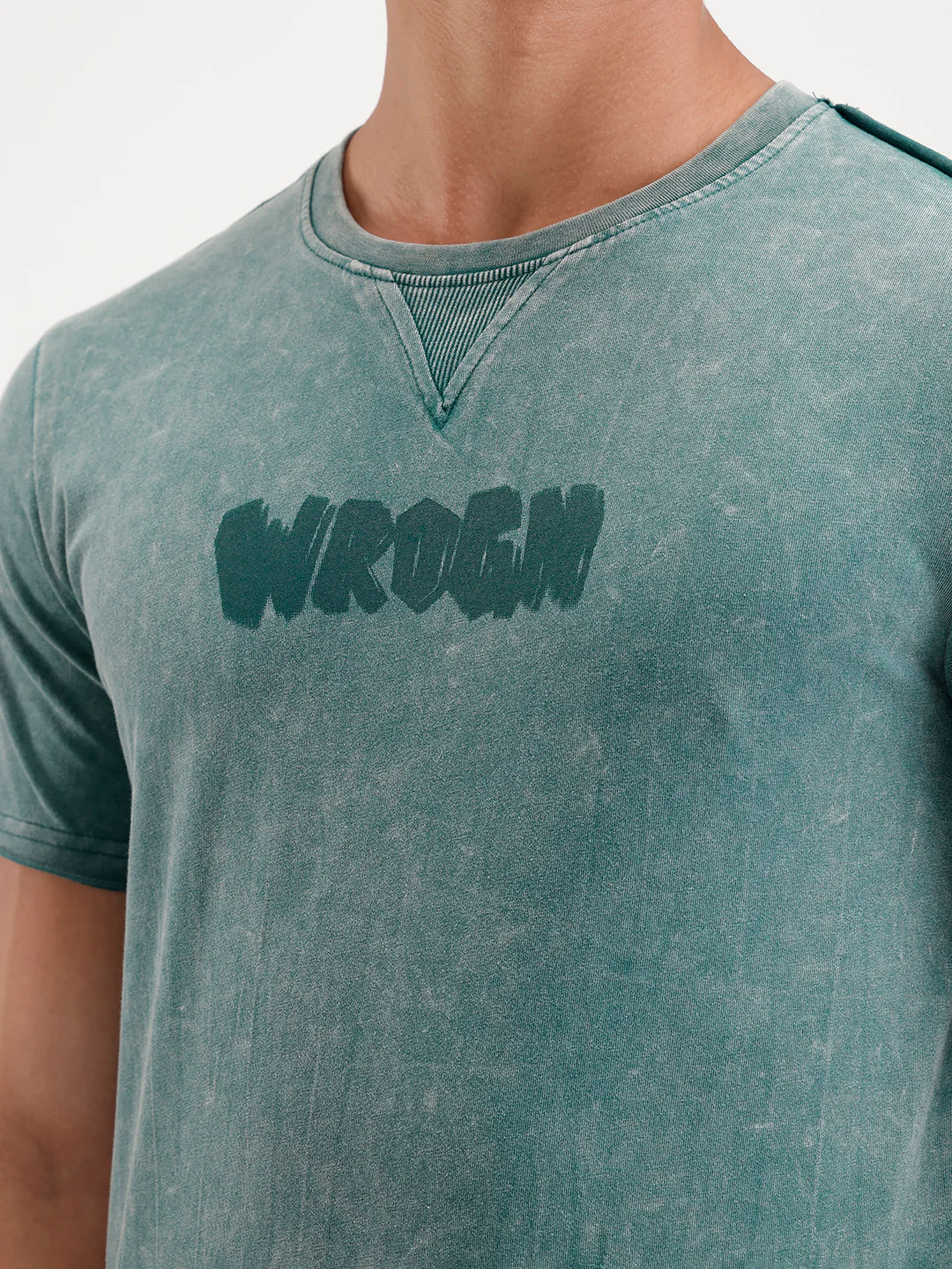 Slim Fit Washed T-Shirt | Dark Green - Image 5
