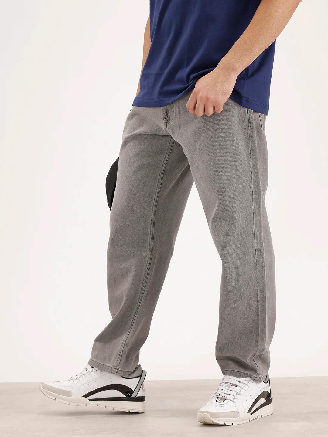 Solid Denim Jeans | Grey