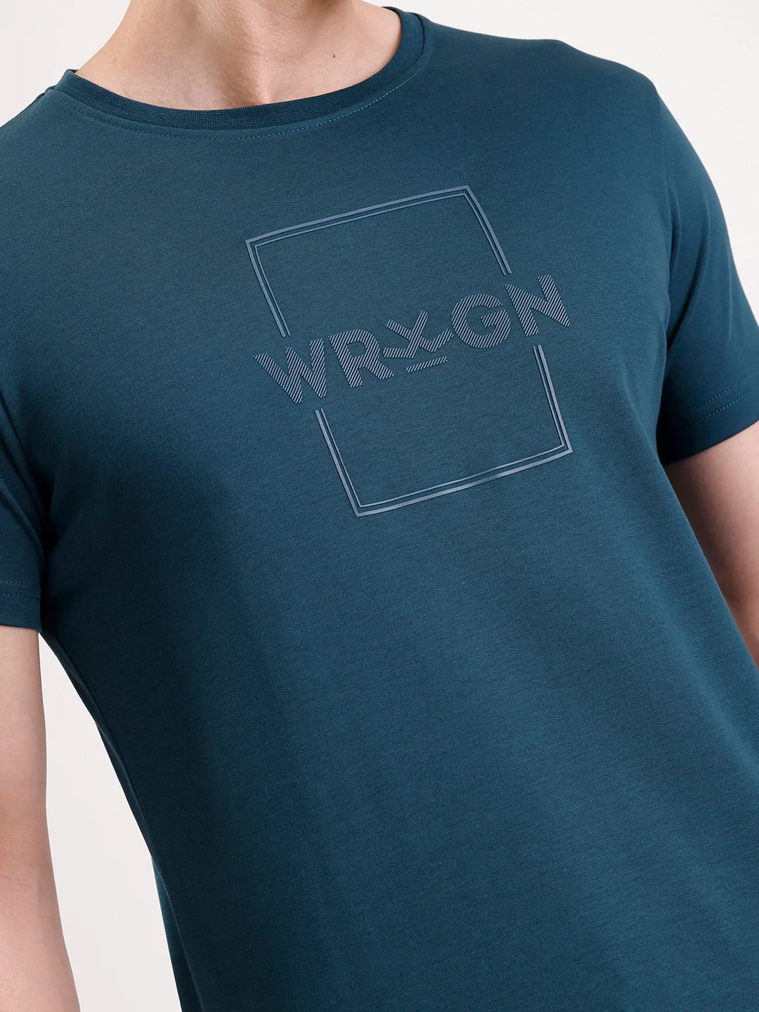 Solid HD Printed T-Shirt | Teal - Image 5