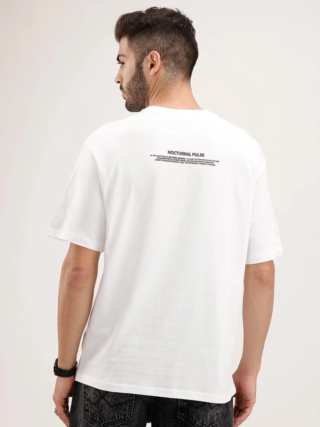 Solid HD Printed T-Shirt | White - Image 3