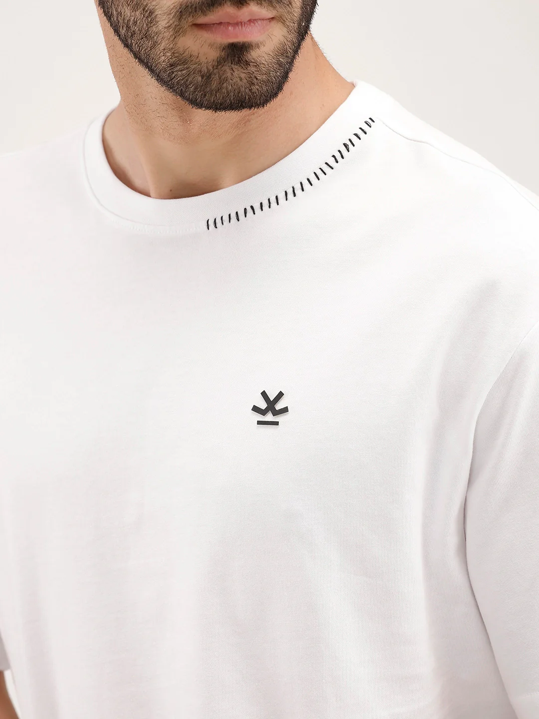 Solid HD Printed T-Shirt | White - Image 5