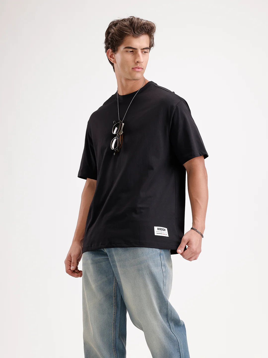 Solid Oversized T-Shirt | Black