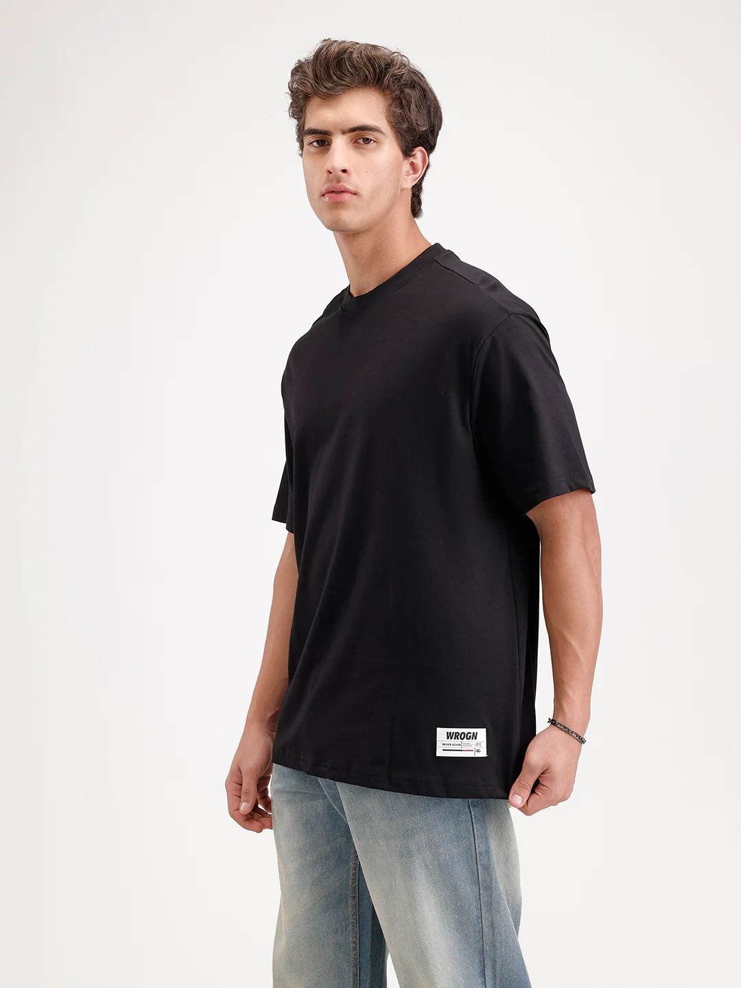 Solid Oversized T-Shirt | Black - Image 4