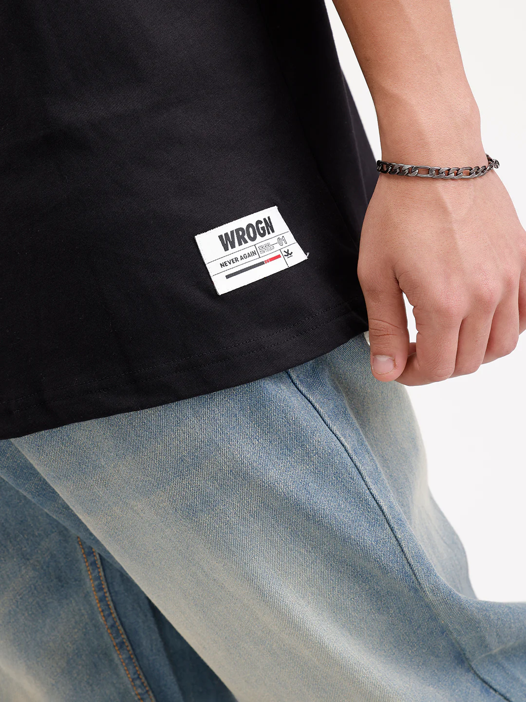 Solid Oversized T-Shirt | Black - Image 5