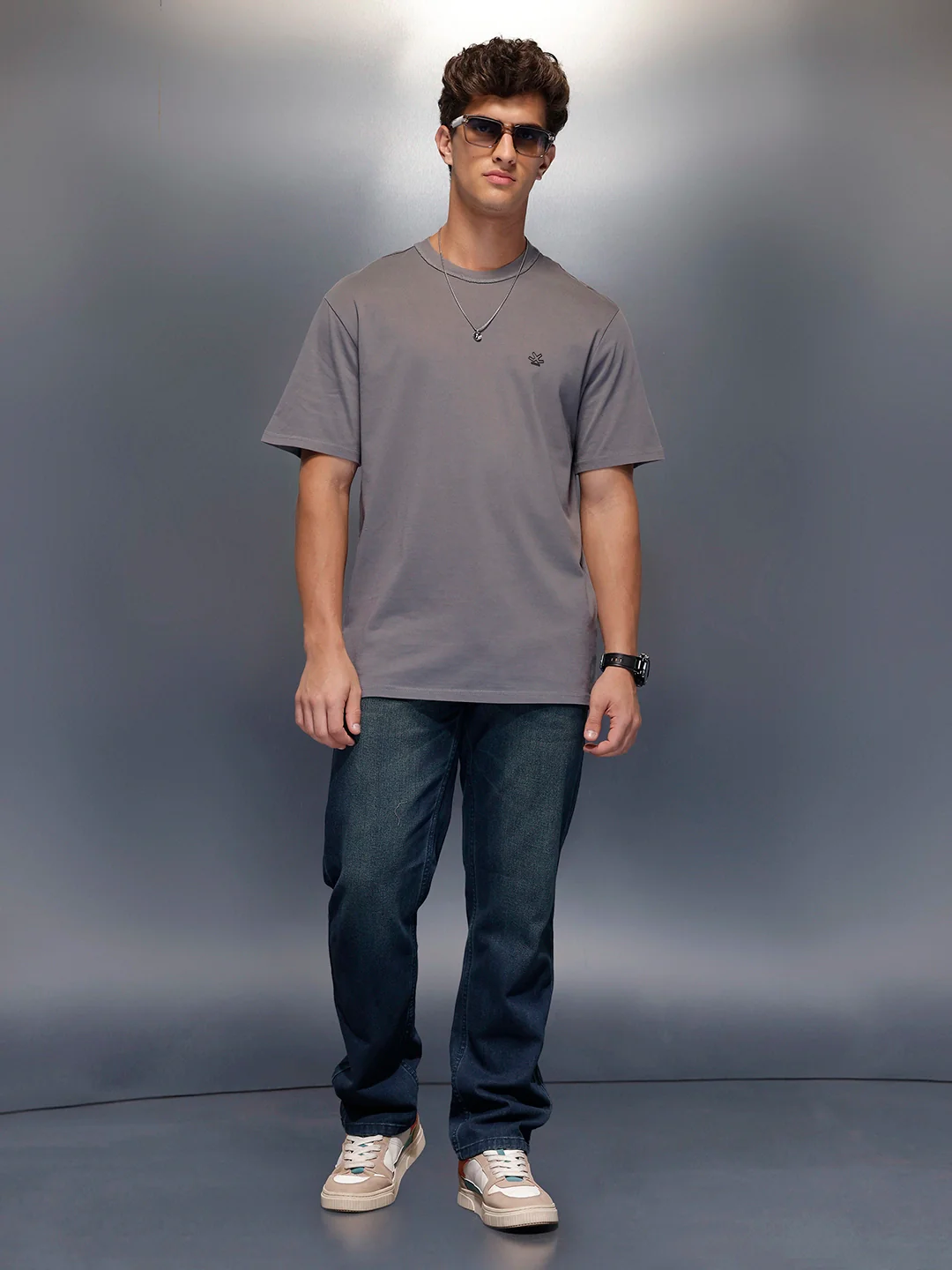 Solid Oversized T-Shirt | Grey - Image 2