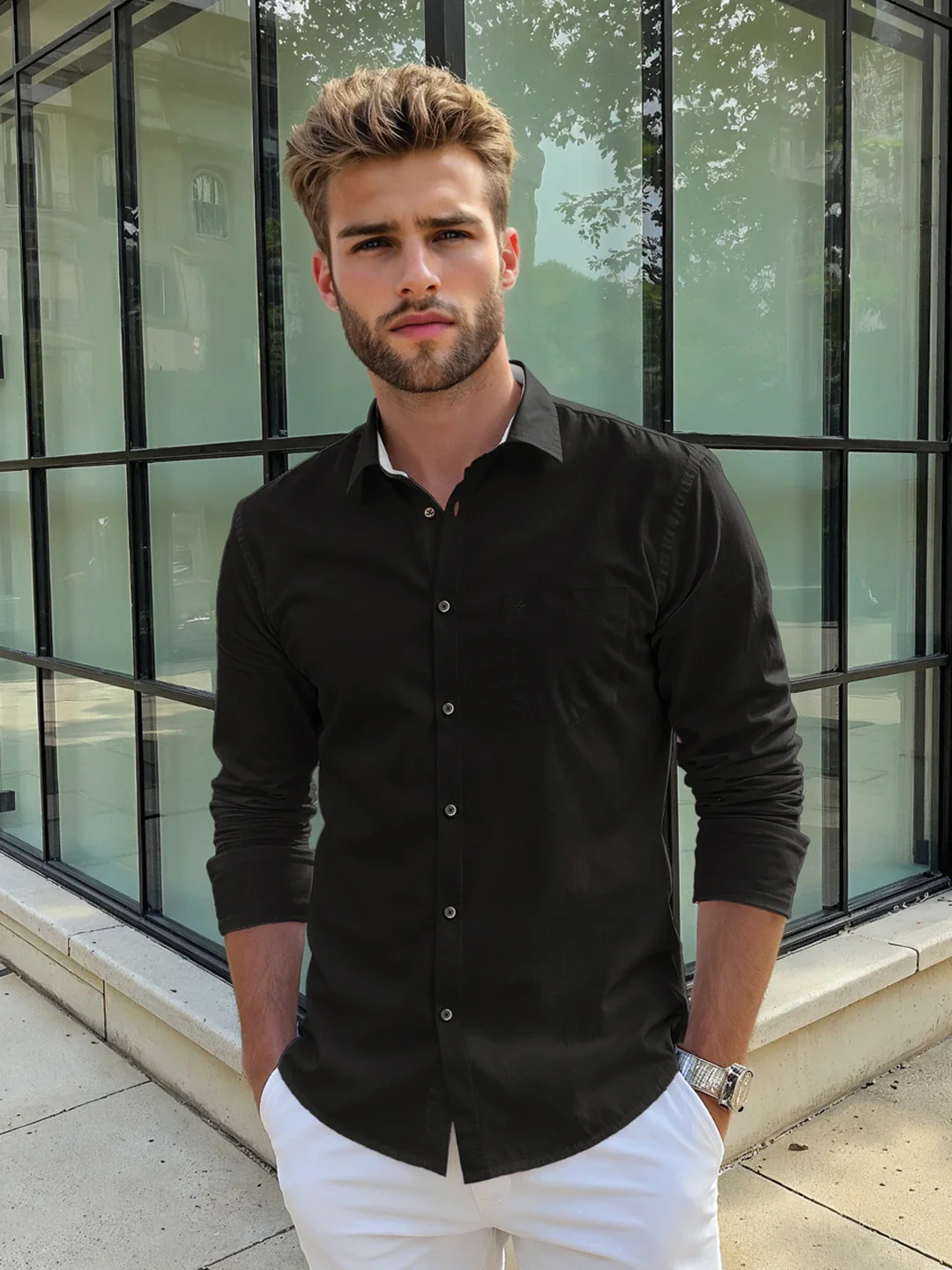 Solid Premium Cotton Shirt