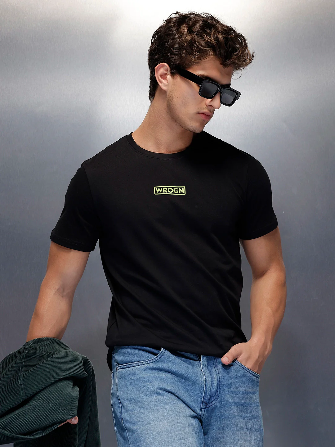 Solid Regular Fit T-Shirt | Black