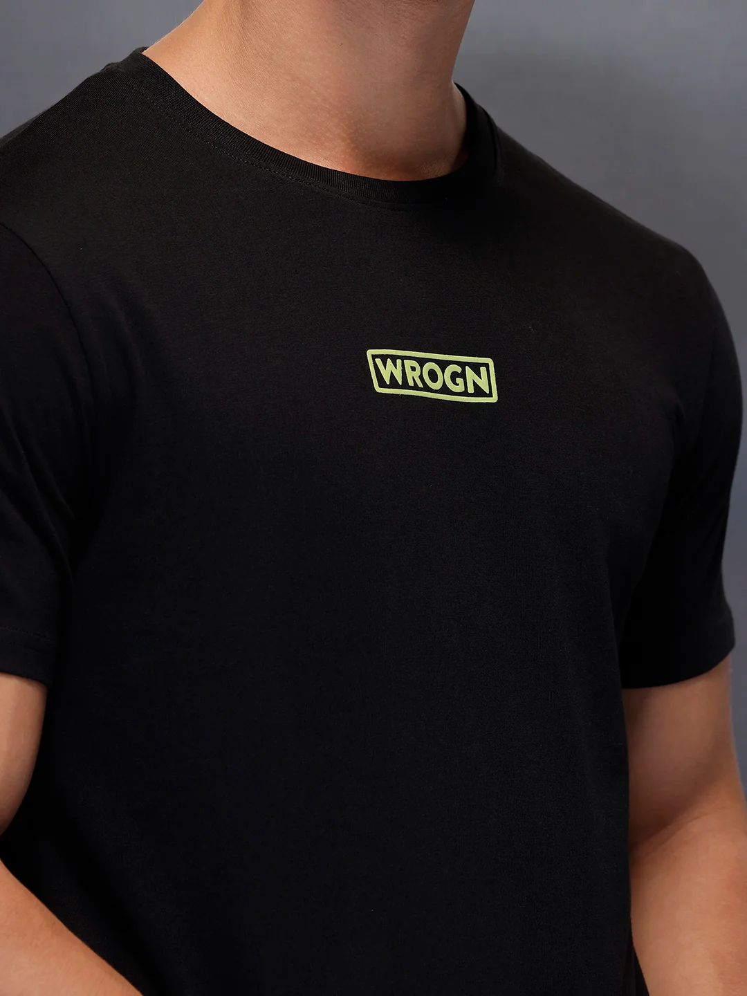 Solid Regular Fit T-Shirt | Black - Image 5