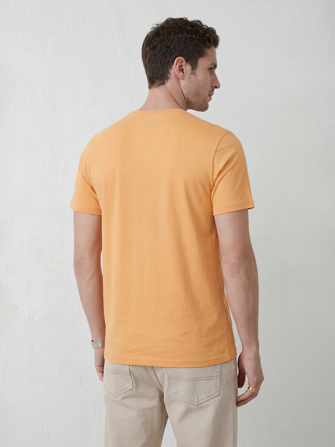 Solid Regular Fit T-Shirt | Orange - Image 3