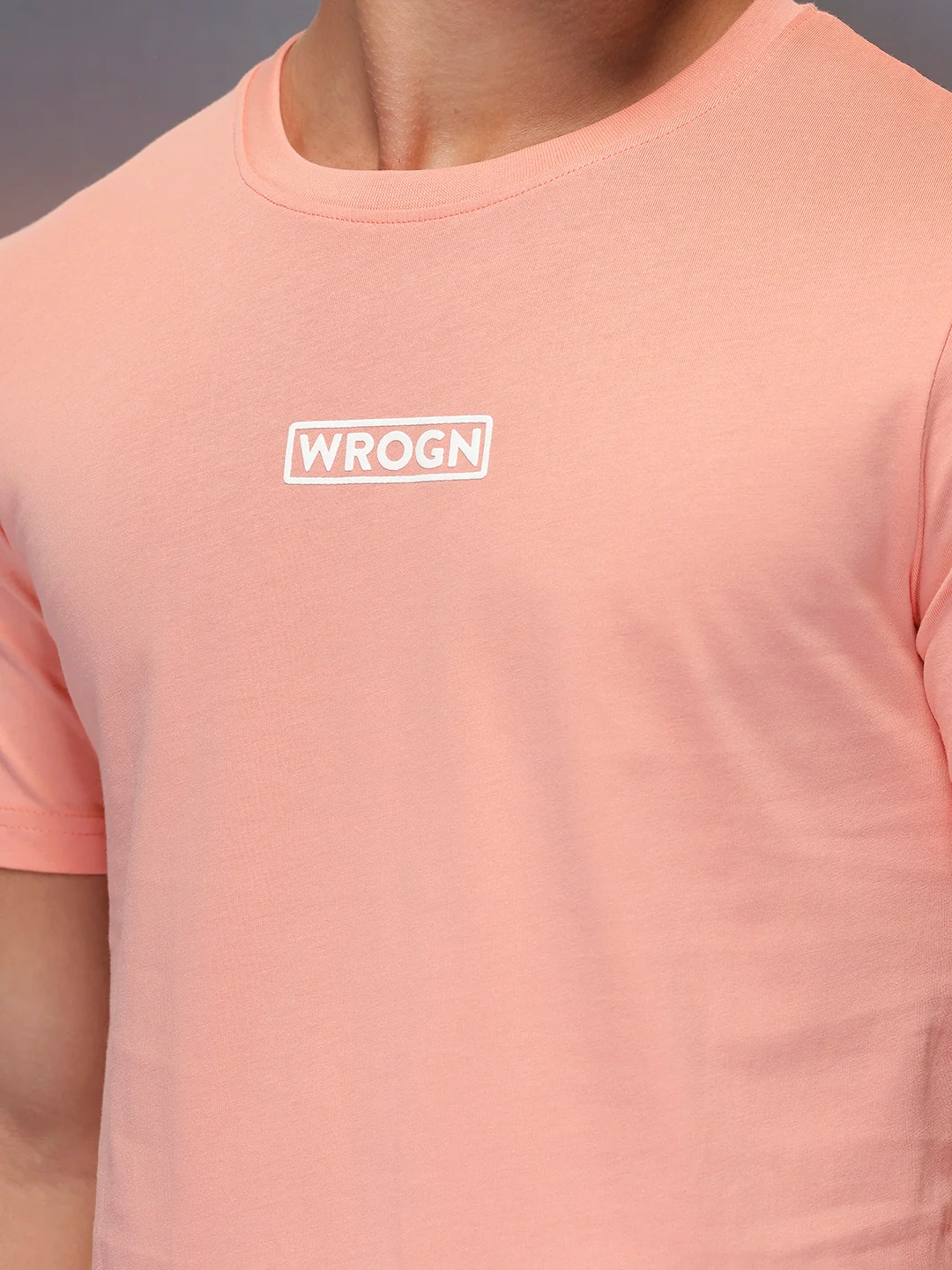 Solid Regular Fit T-Shirt | Peach - Image 5