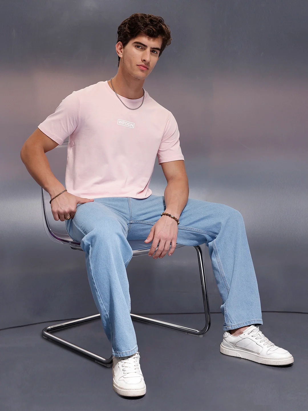 Solid Regular Fit T-Shirt | Pink - Image 2