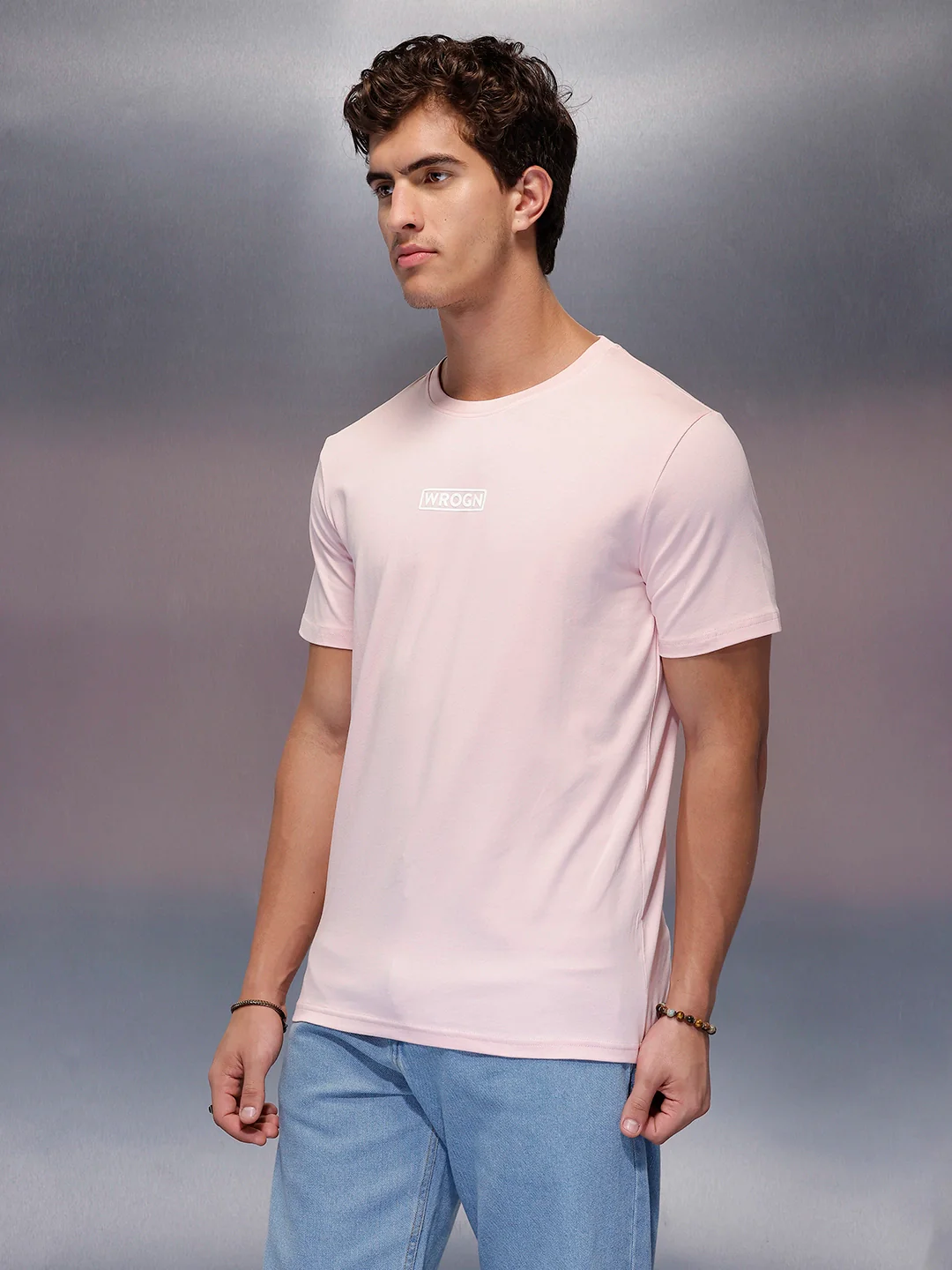 Solid Regular Fit T-Shirt | Pink - Image 4