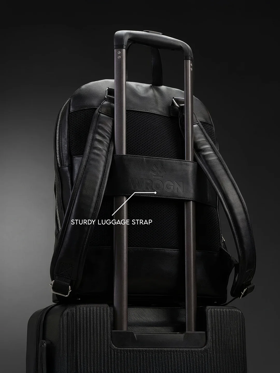 Structured Front Pocket Backpack | Black - Image 7